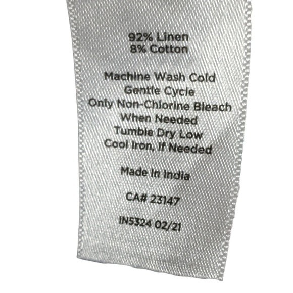 Talbots linen blend multicolor striped flowy breezy summer midi skirt 14P - Picture 4 of 6